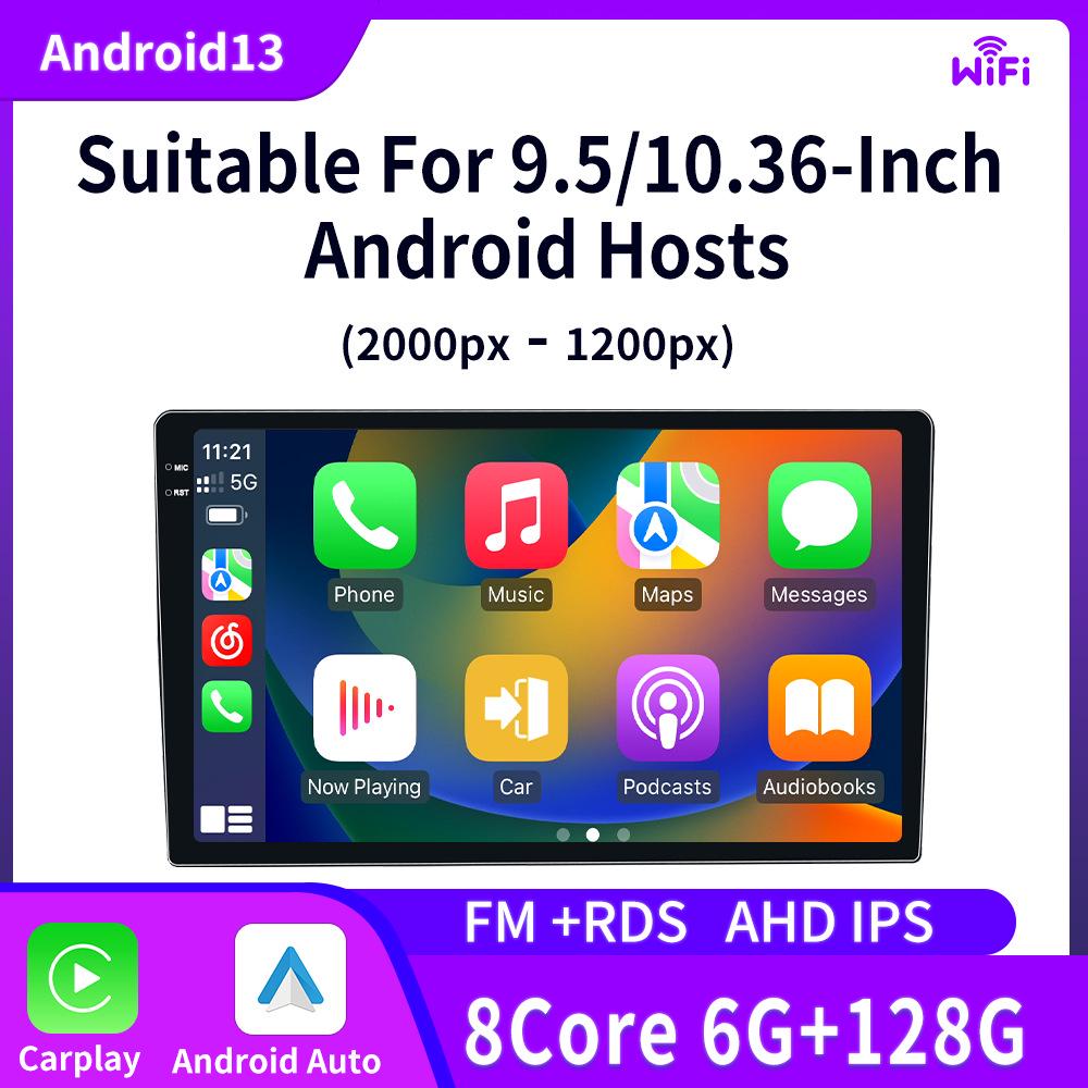 Cross-Border QLED 9.5/10.36-Inch Large Screen Navigation & Bluetooth Wireless CarPlay Android System