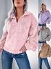 2024 Autumn/Winter Women's Solid Color Lapel Thickened Fur Pullover Top