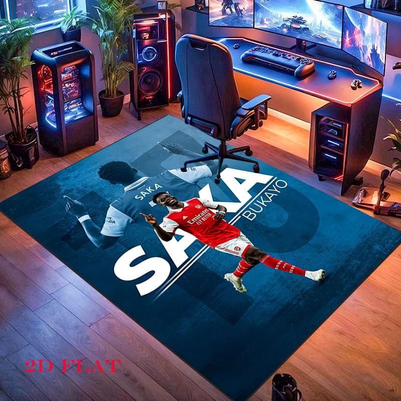 Bukayo Saka Carpet Rug for Living Room Bedroom Home Sofa Decoration,Kids play Nonslip Floor Mat