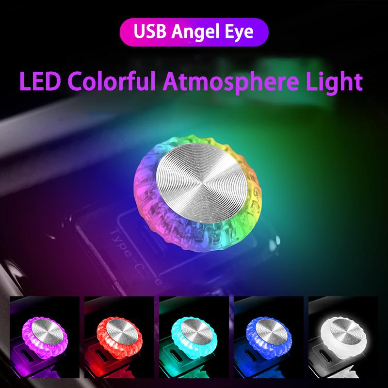 Luz LED de Ambiente USB para Carro RGB Luz Ambiente Mini Lâmpadas Noturnas Decorativas Para Luz de Ambiente Interior de Carro Luz de Computador Plug and Play