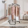 Coat Racks,Clothes Drying Rack with Wheels, Space-Saving Clothesline for Home,Sturdy Metal Construction,for Balcony, Living Room