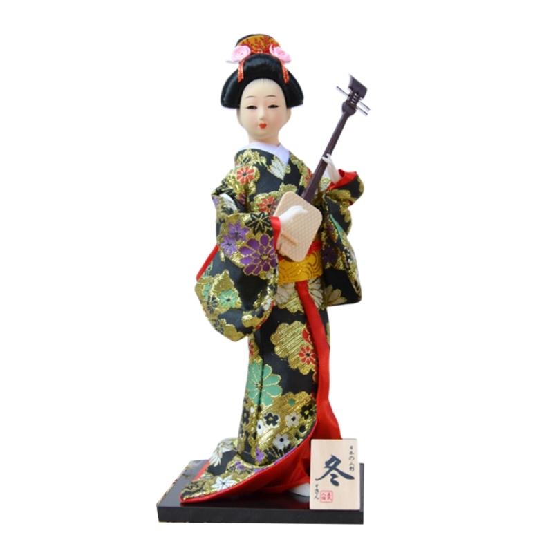 Ornamento de Brinquedo Kimono Japonês de 12 Polegadas para Decoração de Restaurante e Casa com Design Elegante Opcional
