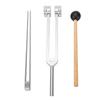 Portable Tuning Fork Set Aluminum Alloy 128hz Tuning Fork with Reflex Hammer for Relaxation