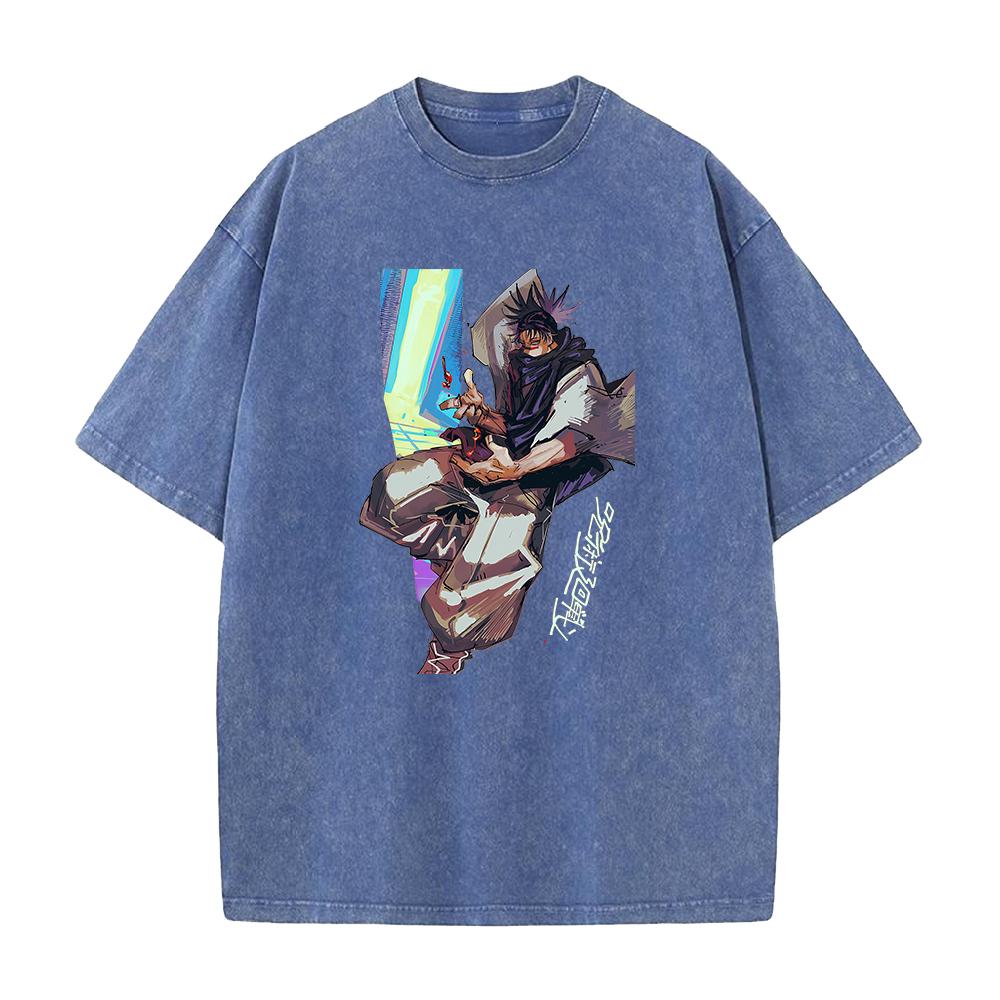 Anime Jujutsu Kaisen Choso Cool Printed T Shirt Men Manga Casual Tshirts Washed Cotton Tee Harajuku Male Vintage Loose T-shirt