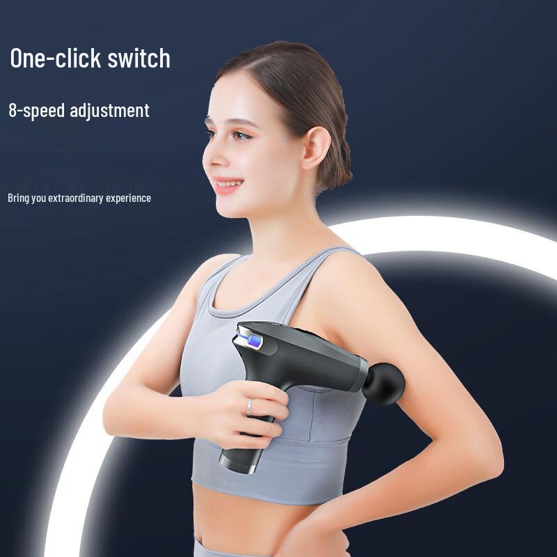 Kangzuo High-Frequency Percussion Massage Gun with Extended Handle CN Plug (adapter Included)