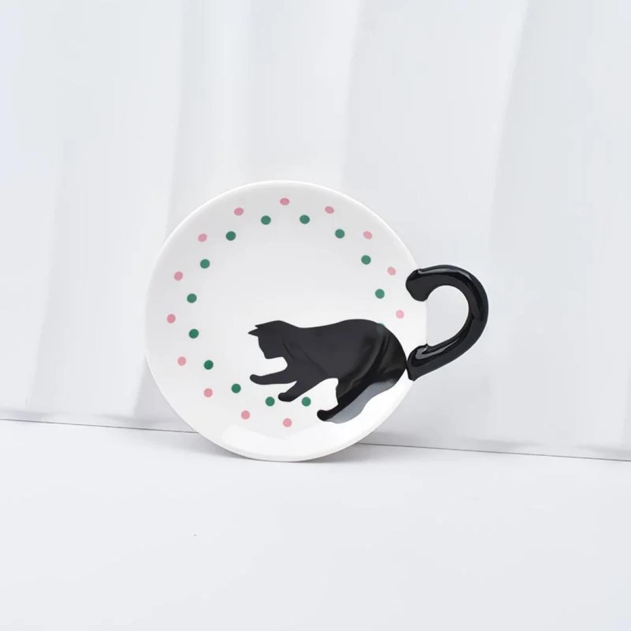 

Japanese Cute Cat Ceramic Plate – Dessert, Breakfast & Fruit Dish 4inch B розовый