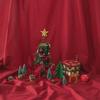 Dark Green & Wine Red Solid Color Christmas Photo Backdrop for Live Streams & Kids Photography
