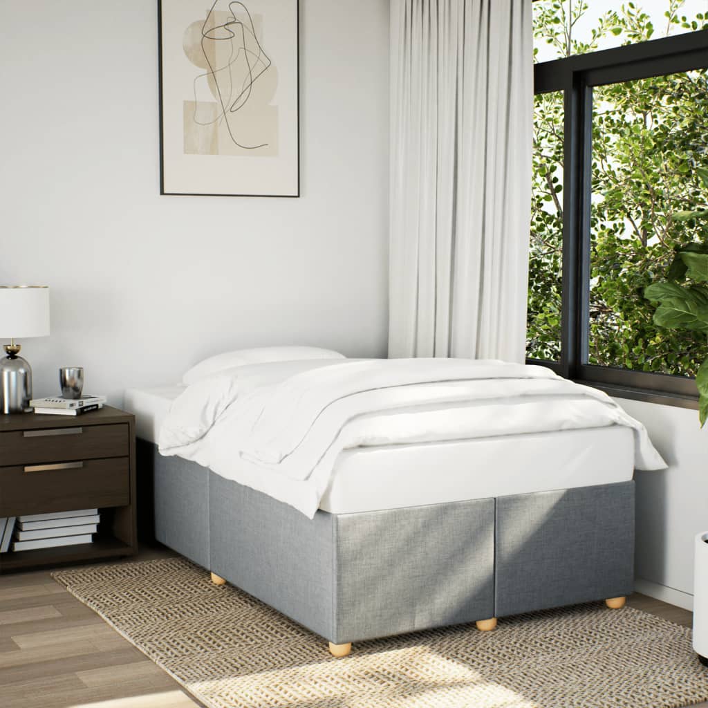 Vidaxl Struttura Letto Senza Materasso, Grigia, 120X190 Cm, Tessuto