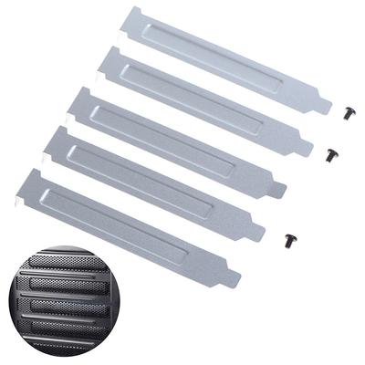 5Pcs 12Cm Silver Pci Slot Cover Pc Computer Case Dust Filter Blanking Plate