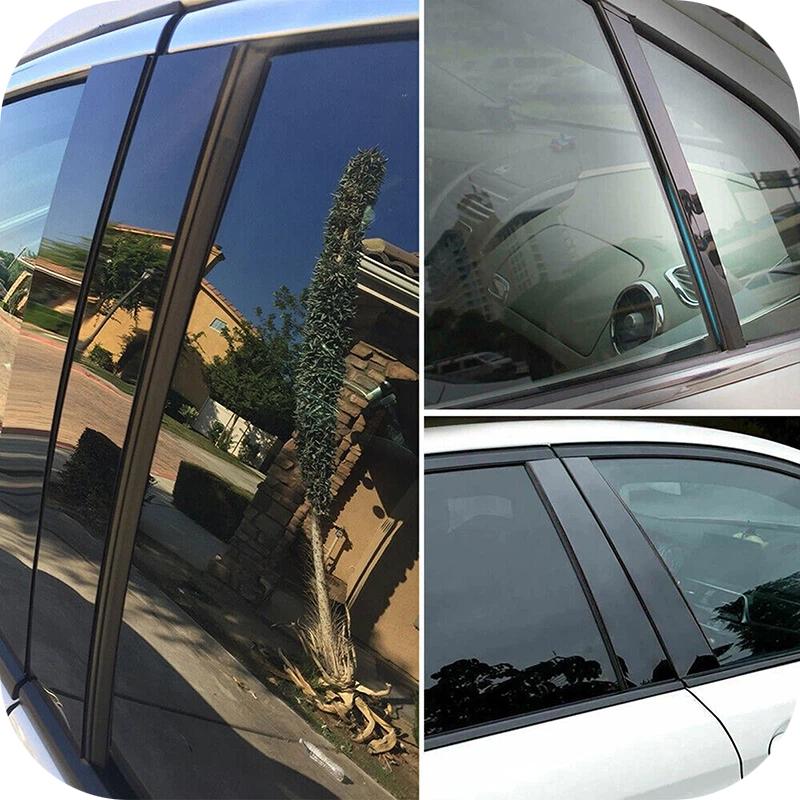 8Pcs Gloss Black Pillar Posts Cover Fit For Nissan X-Trail Rogue T32 2014- Door Window Moulding Trim Sitcker Accessories