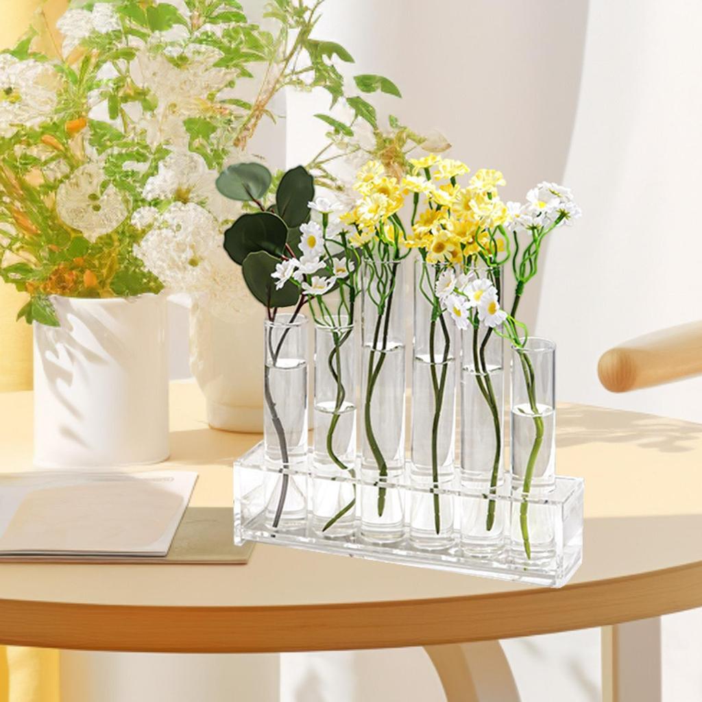 Reagensglassvase Sett Dekorativ Blomsterpotte Innflyttingsgave Formeringstasjon for Bryllup Kafé Hjemmeinnredning Hage Balkong