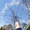 Transparent Umbrella for Women, Foldable, Summer Flower Style, White Goddess Internet Celebrity Umbrella, Forest Style Creative Student Automatic