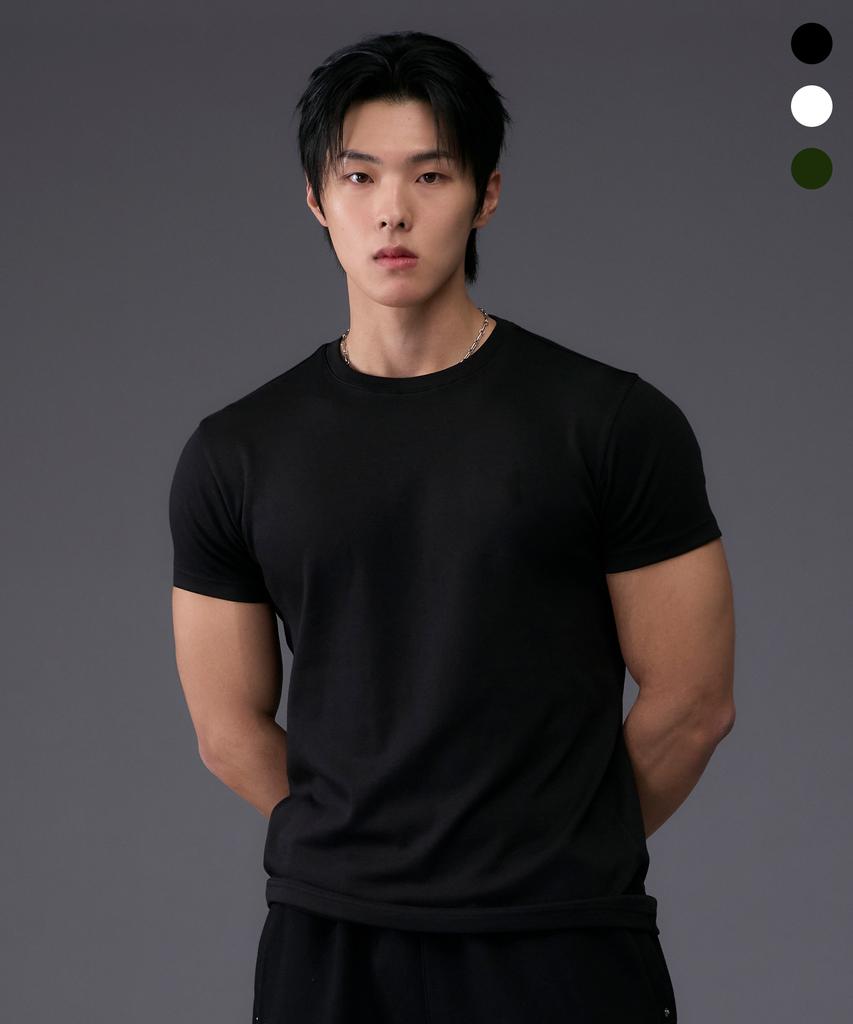 Mihag Premium Cotton Muscle Fit Plain T-Shirt