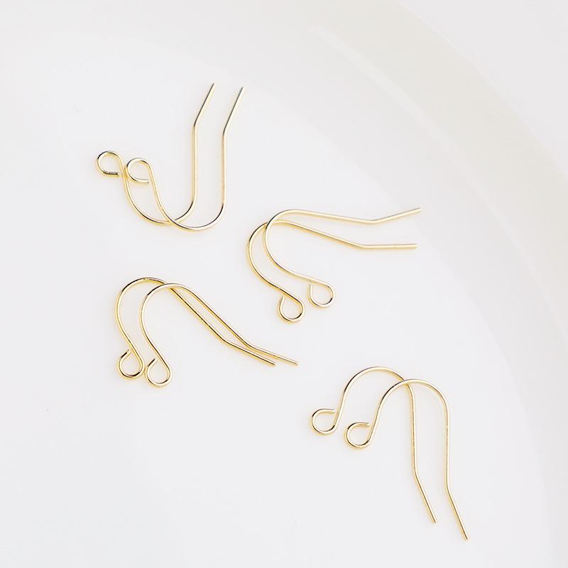 14K Gold Filled 9-Shape Ear Hooks: Durable & Versatile DIY Earring Accessories