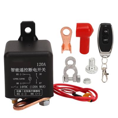 12V 120A Remote Control Battery Disconnect Anti Theft Battery Cut Off Switch with Switch Fobs