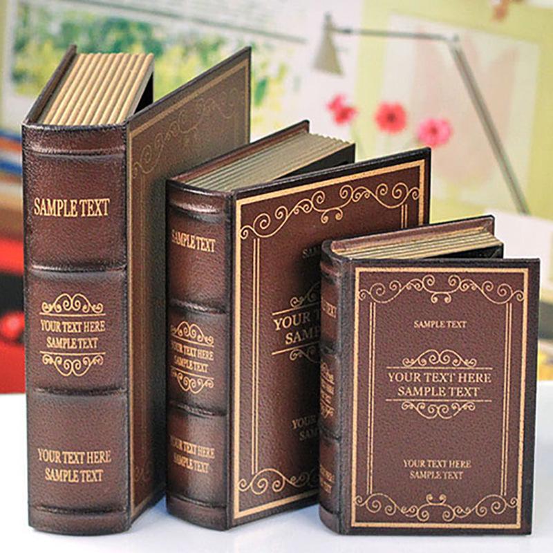 Scaffale per Libri in Legno Retrò Europeo: Ornamenti Vintage e Scatola Decorativa per Libreria