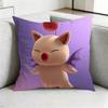 FF Final Fantasy MoogleW Square DoubleSided printed Pillow Case Bedroom Bedside Pillow Sofa Cushion Cover Gift