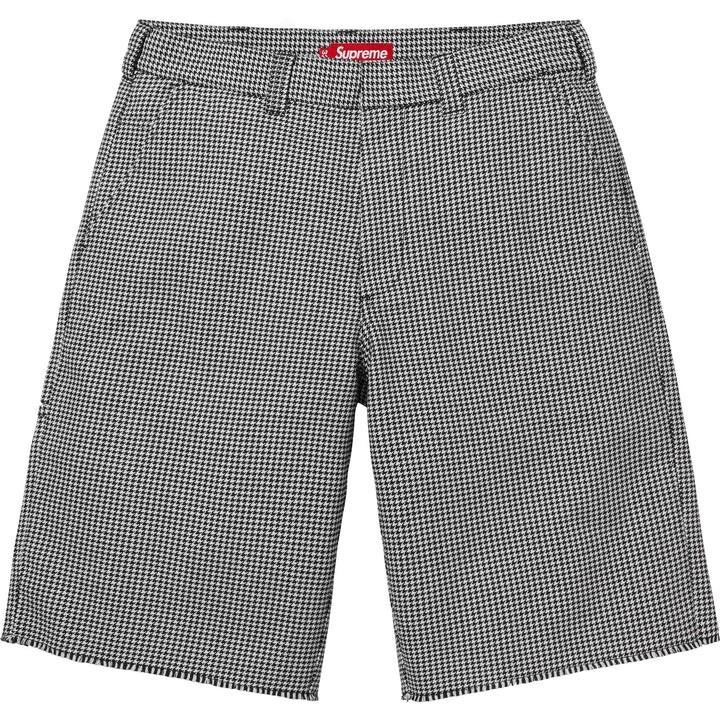 Supreme Work Short 25SS White Houndstooth 32