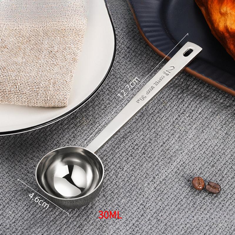 Long Handle Coffee Spoon Minimal 10ml/15ml/30ml, Tablespoon Measuring Spoon Stainless Steel Coffee Scoop for Kitchen Cafe Making