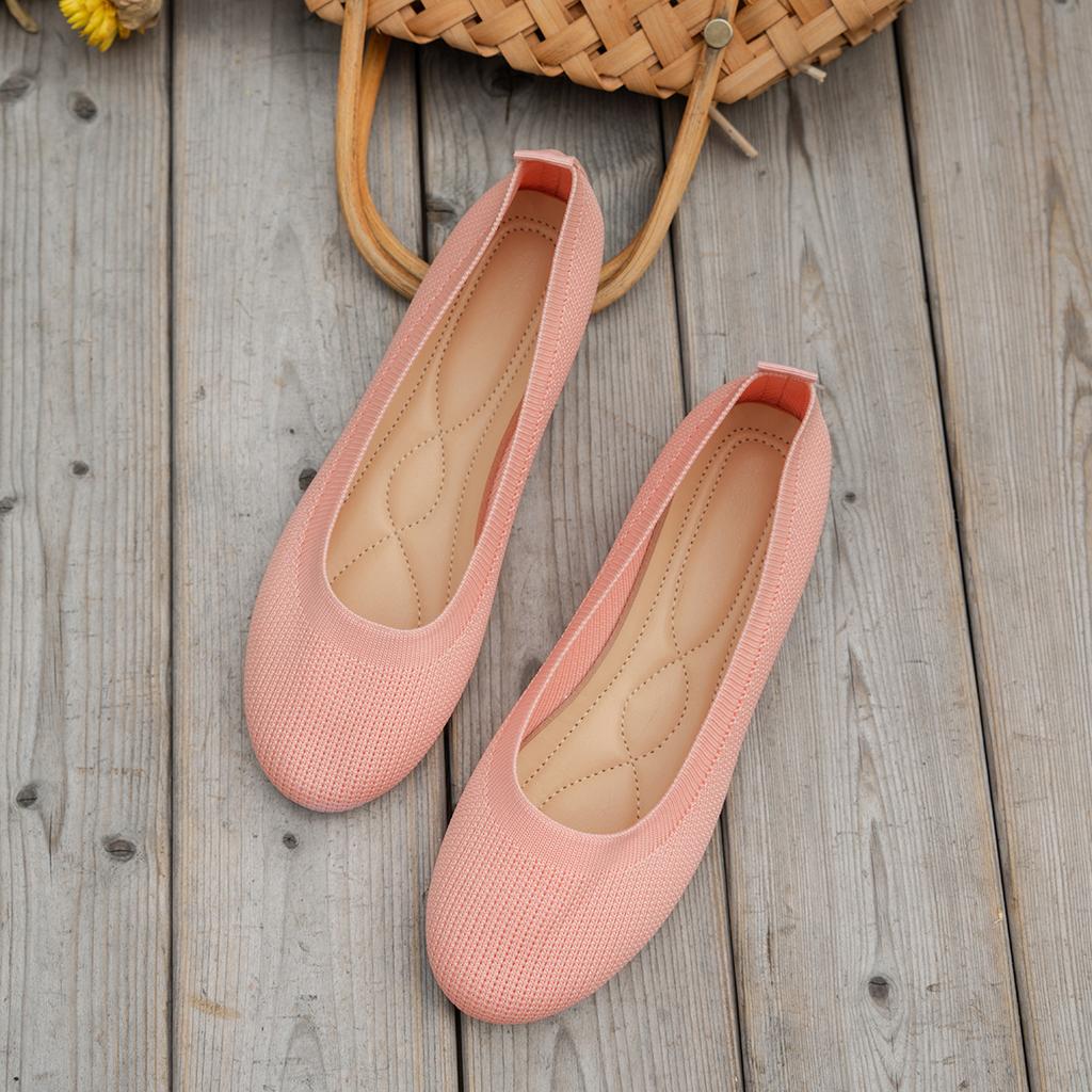 2025 summer and autumn new European and American foreign trade large size round head solid color flat bottom casual Doudou shoes in stock
