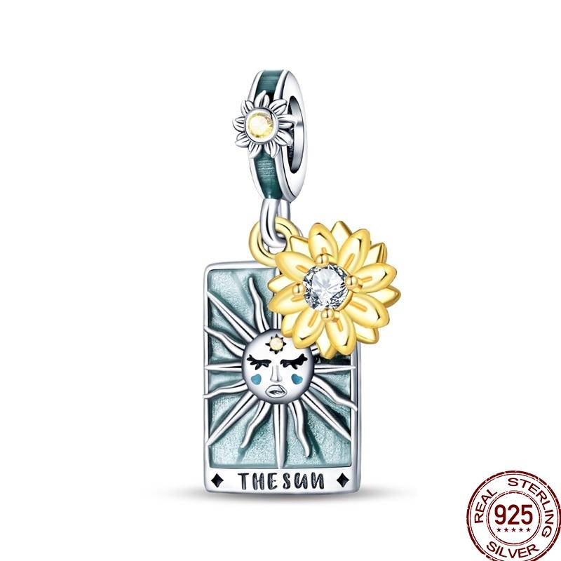 Original Copper Charm Beads Luminous Firefly Tarot Card Perfume Butterfly Bead For Women Diy Bracelet Charm Jewelry