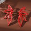 Heavy Industry Full Diamond Butterfly Earrings European and American Style Spicy Girl Charm Dinner Earrings