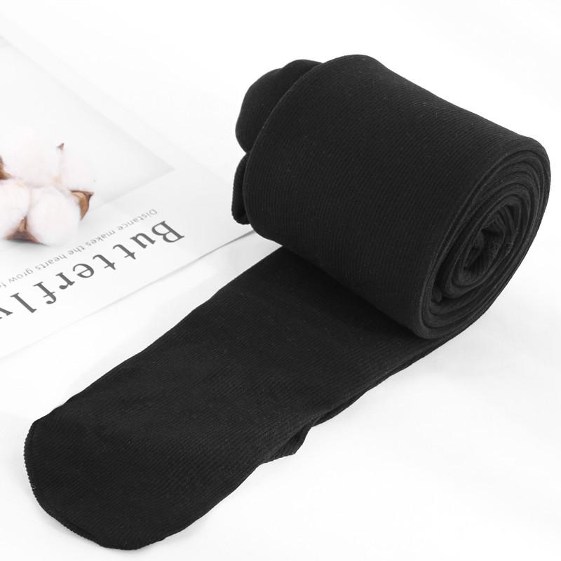 Winter Velvet Thickened Cotton Vertical Strip Leggings Women's Outer Wear Threaded Vertical Strip High Waist Thermal Pants Integrated Pants