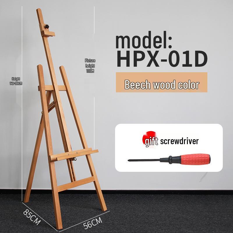 Beechwood Adjustable Easel for Art Students, 1.5m Display Tripod Stand