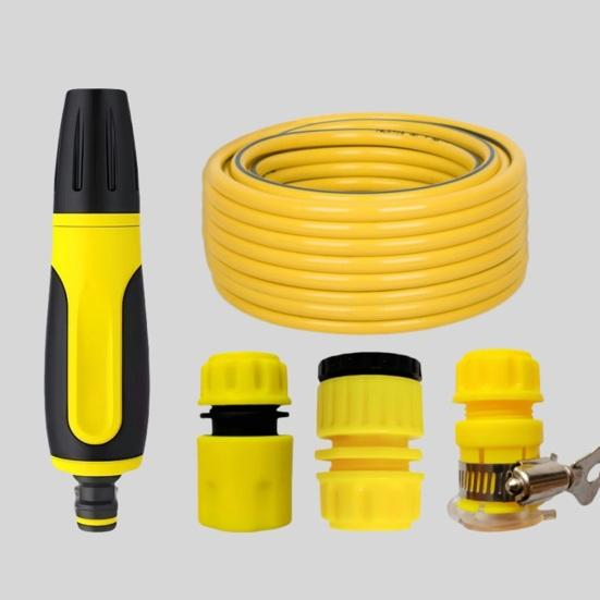 Hochdruck-Autosprühdüse mit Wasserschlauch, Verstellbarer Gartenschlauchsprüher, Robustes Bewässerungswerkzeug zur Reinigung