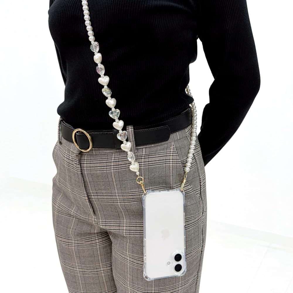 Sunkrest Heart Pearl Shoulder Strap iSB-STP01 Adjustable Length Fashion Accessory