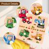Learning Puzzle Cartoon Jigsaw Shape Matching Peg Preschool Wooden Name Function