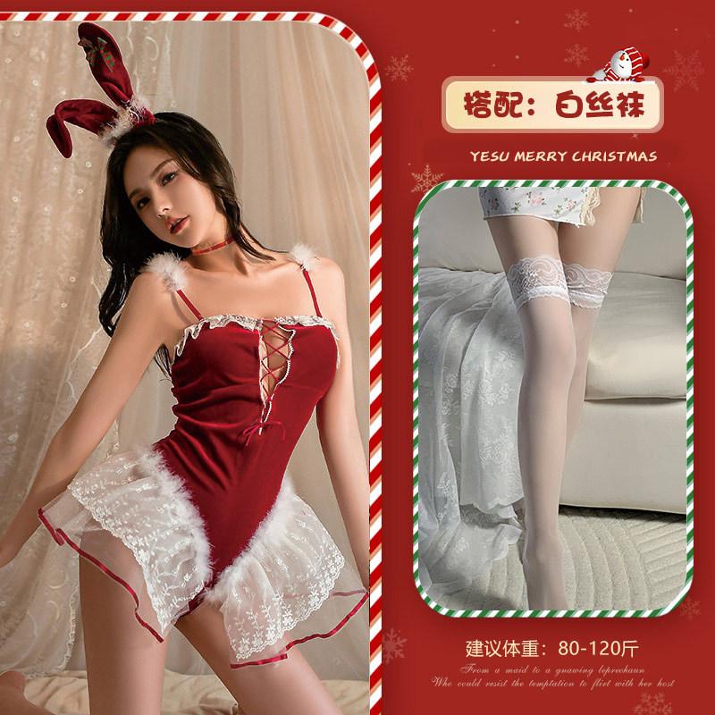 Christmas sexy new year christmas robe bunny christmas costume cos performance two-dimensional, erotic underwear