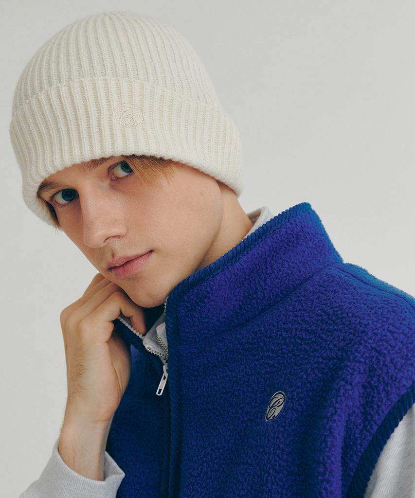 CLOVE [22Fw Clove] Ribbed Beanie (Ivory)