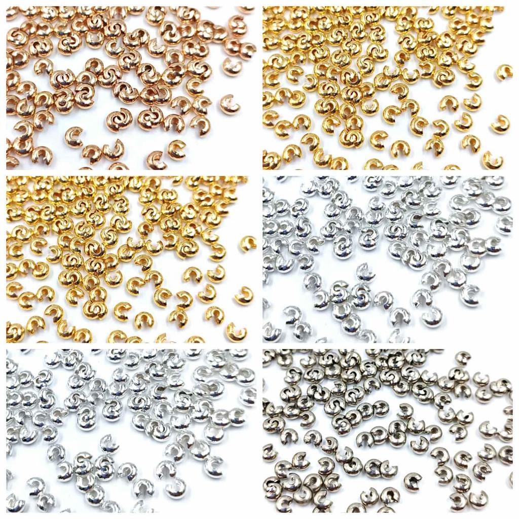DIY Material Bag Clasp Crescent Clasp C Clasp Bracelet Positioning Bead Accessories Half Moon End Clasp Handmade 3/4/5mm Gold Sliver