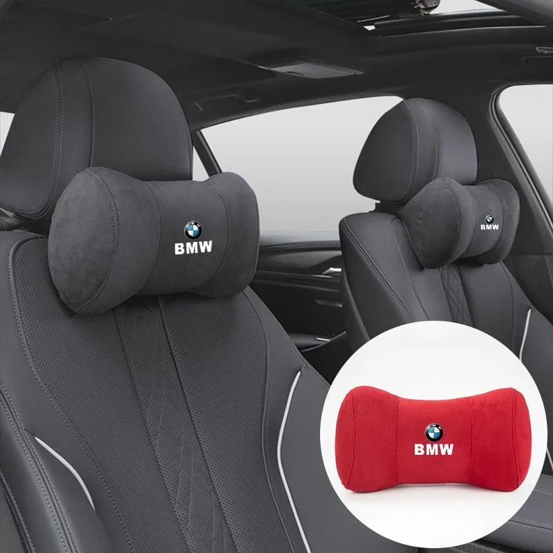 XZXCK1 For BMW New 2025 Car Seat Suede Memory Cotton Neck Pillow Headrest For BMW E46 E90 E60 F30 F10 E39 i3 i4 X1 X2 X3 X5 X4 X6 X7 M3