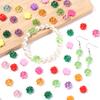 50pcs/lot Colorful Faceted Four Leaf Clover Acrylic Beads Loose Spacer Beads For Jewelry Making DIY Necklace Bracelet Earrings