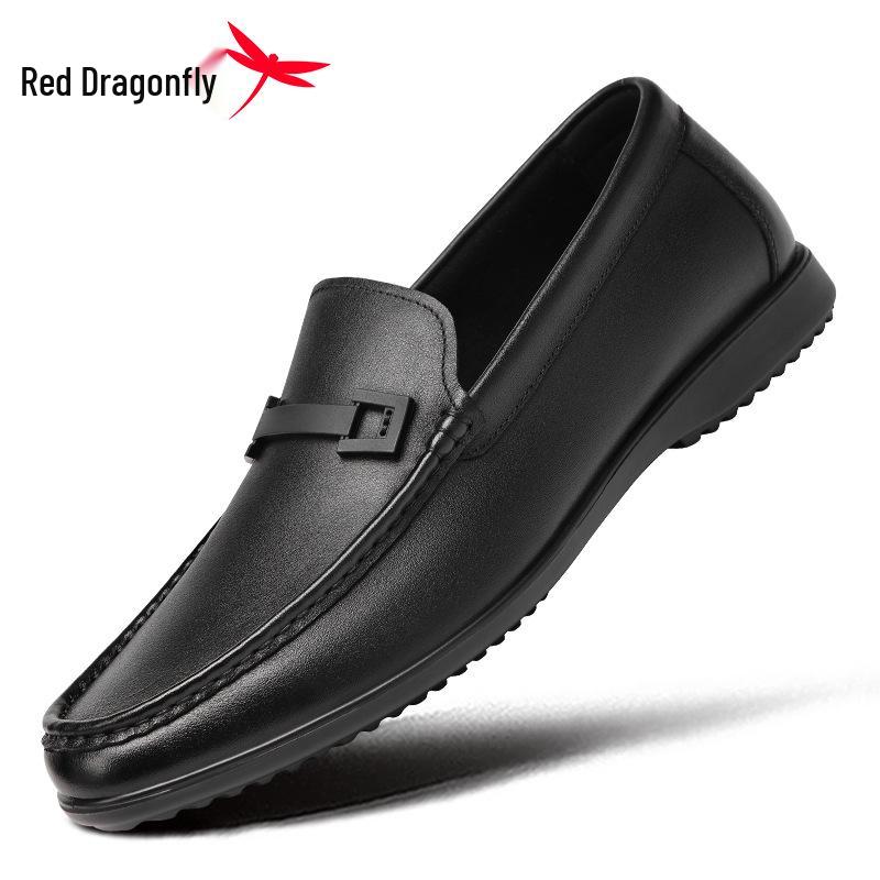 Red Dragonfly 2025 Men's Genuine Leather Slip-on Moccasins - Autumn Collection