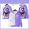 Genshin Impact Raiden Shogun Unisex-Kapuzenpullover mit Reißverschluss, Cosplay-Kostüm