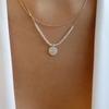 Classic Gold Multilayered Necklace for Women Vintage Silver Geometric Pendant Necklaces Butterfly Choker Jewelry