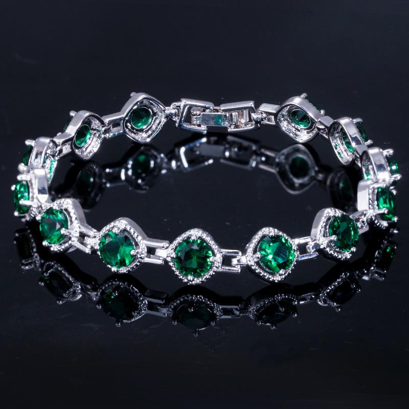 Super Flash Zircon Bracelet, Simple And Popular Temperament, Women'S Hand Jewelry, Multi-Color Optional