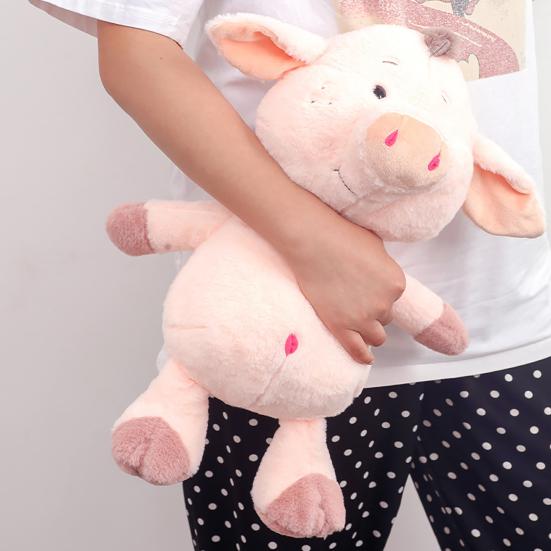 Cartoon Pig Plush Toy Stuffed Pink Pig Plushie Simulation Animal Doll Home Living Room Bedroom Decoration Boys Girls Birthday Gift