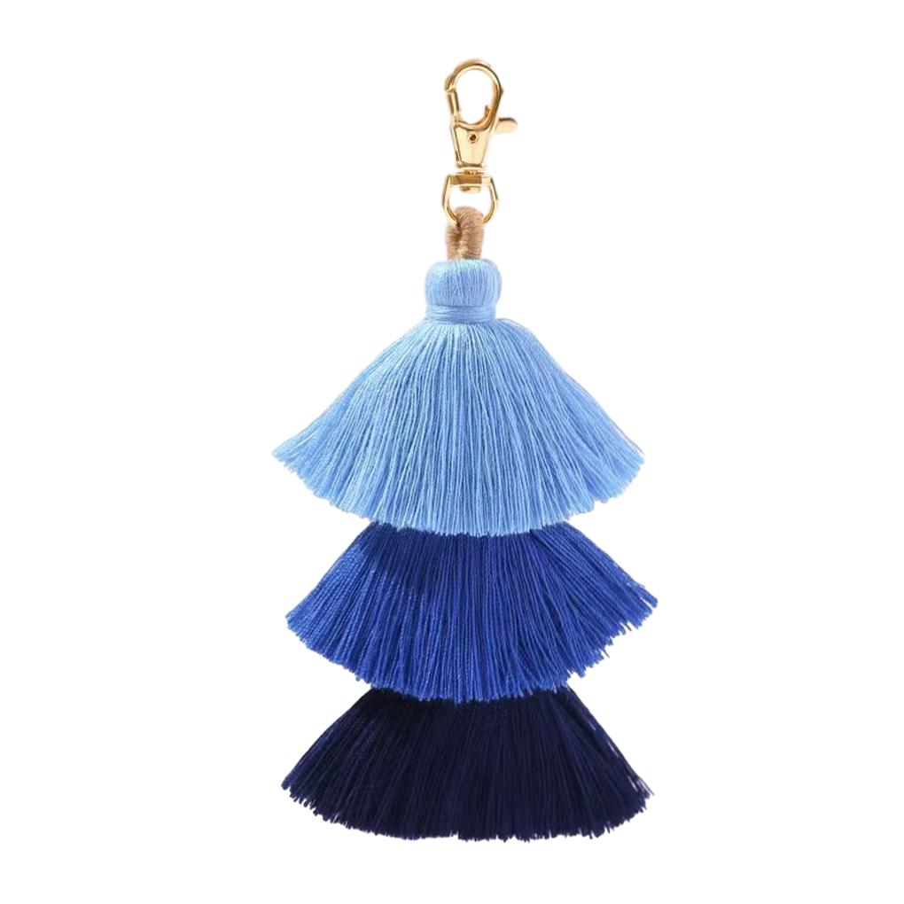 

Многофункциональный многослойный брелок-подвеска с кисточками, легкий и портативный, многослойный брелок с кисточками, кольцо для ключей