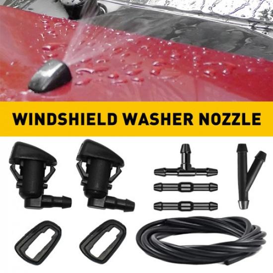 

7x Windscreen Tube Wiper Pipe Hose Washer Jet W/ Connectors Kit For Nozzle Pump