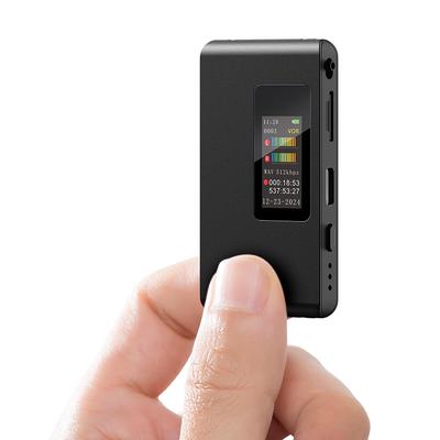Ultra-Dünner Mini-Sprachrekorder 32-256GB Digital Geräuschaktivierter Diktiergerät Geräuschreduzierung Aufnahme versteckte Audio-Aufnahme