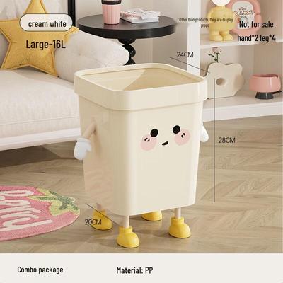 ZISIZ Cute Standing Household Trash Can