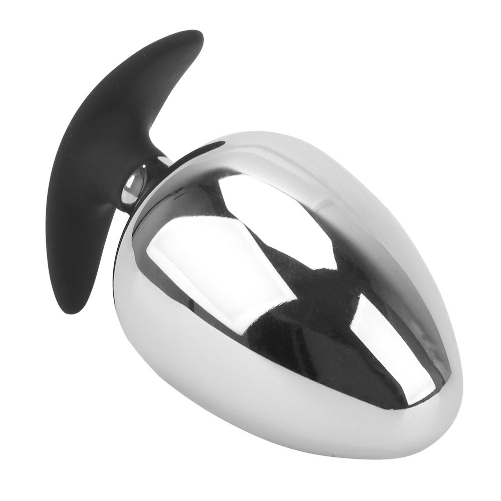 Anal Dildo Prostate Massager Anus Dilator Private Goods Sex Toys For Women Men with Suction Cup Extra Big Diameter Anal Plug Smooth Metal Butt Plug