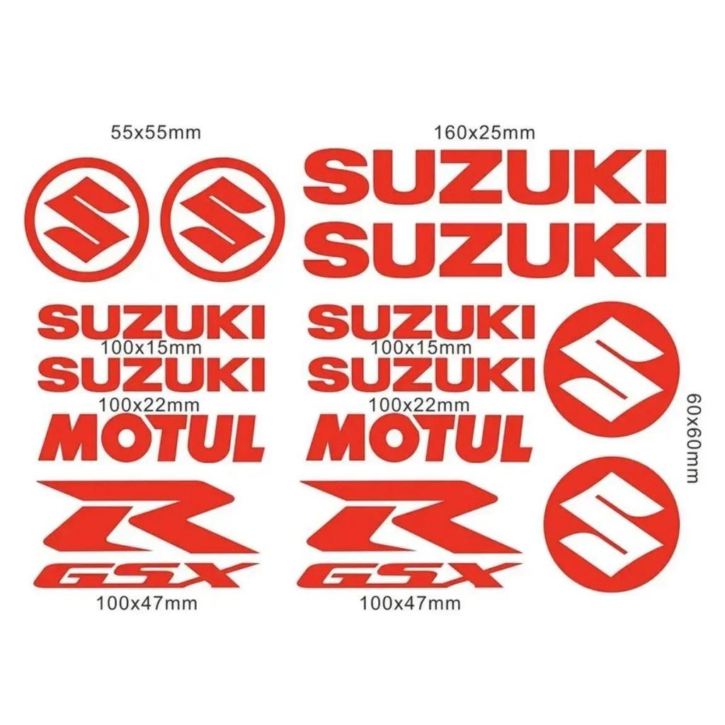 For Suzuki Motorcycle Decal Set Reflective Vinyl Helmet Emblem Kit for Gsxs 600 750 1000 Body Logo Stickers Vehicle Decor 1set