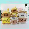 Dog Small Plush Pillow And Short Plush Milk Tea Line Animal Doll Cartoon