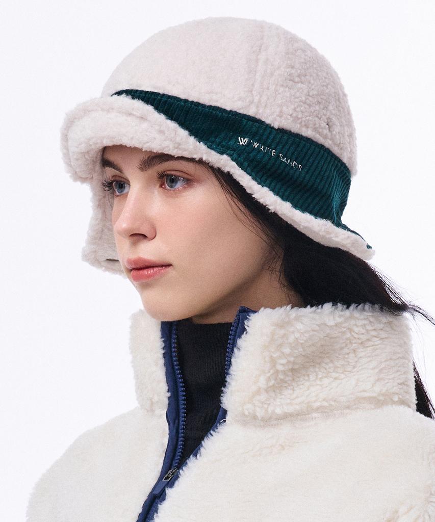Hwaiteusaenjeu Corduroy Short Fleece Earmuff Cap Harcot (6 Colors)
