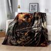 2026 New Marvel Horror Ghost Rider Cartoon Gift Soft Blanket,Soft Throw Blanket for Home Bedroom Bed Sofa Picnic Child Cover Kid